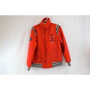 Moody Football Coach Pirates Bomber Jacket 1979 Vtg Team Sales Red Mens M/L